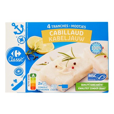 Carrefour Classic Cod 100g Pack of 4