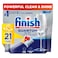 Finish Quantum All in 1 Dishwasher Tablets, Lemon Sparkle Scent, 21 Tabs