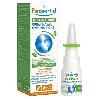 Puressentiel Respiratory Decongestant Nasal Spray with Organic Essential Oils, 15ml