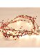 Rhytsing Red Berry Brunch Pre-lit Garland with 30LED Lights, Battery Operated Fairy String Lights with Timer Function for Christmas Mantle Decoration - 5.9FT