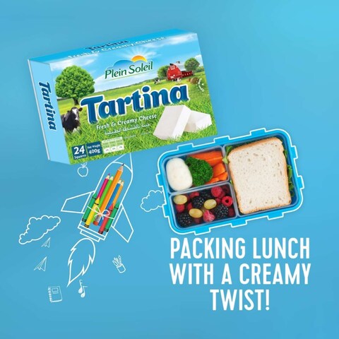 بلين سولاي تارتينا جبنة طازجة وكريمية 24 مربع 400 غرام