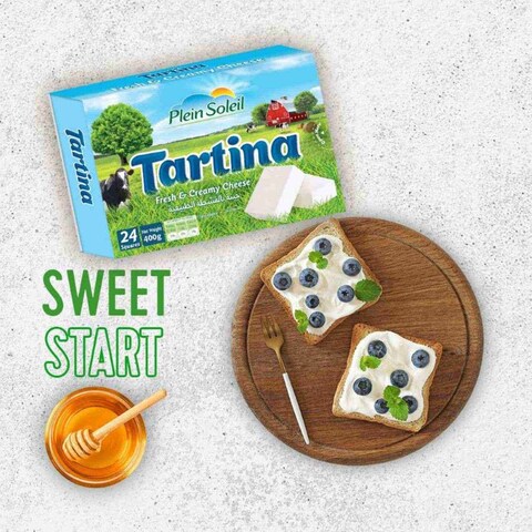 بلين سولاي تارتينا جبنة طازجة وكريمية 24 مربع 400 غرام