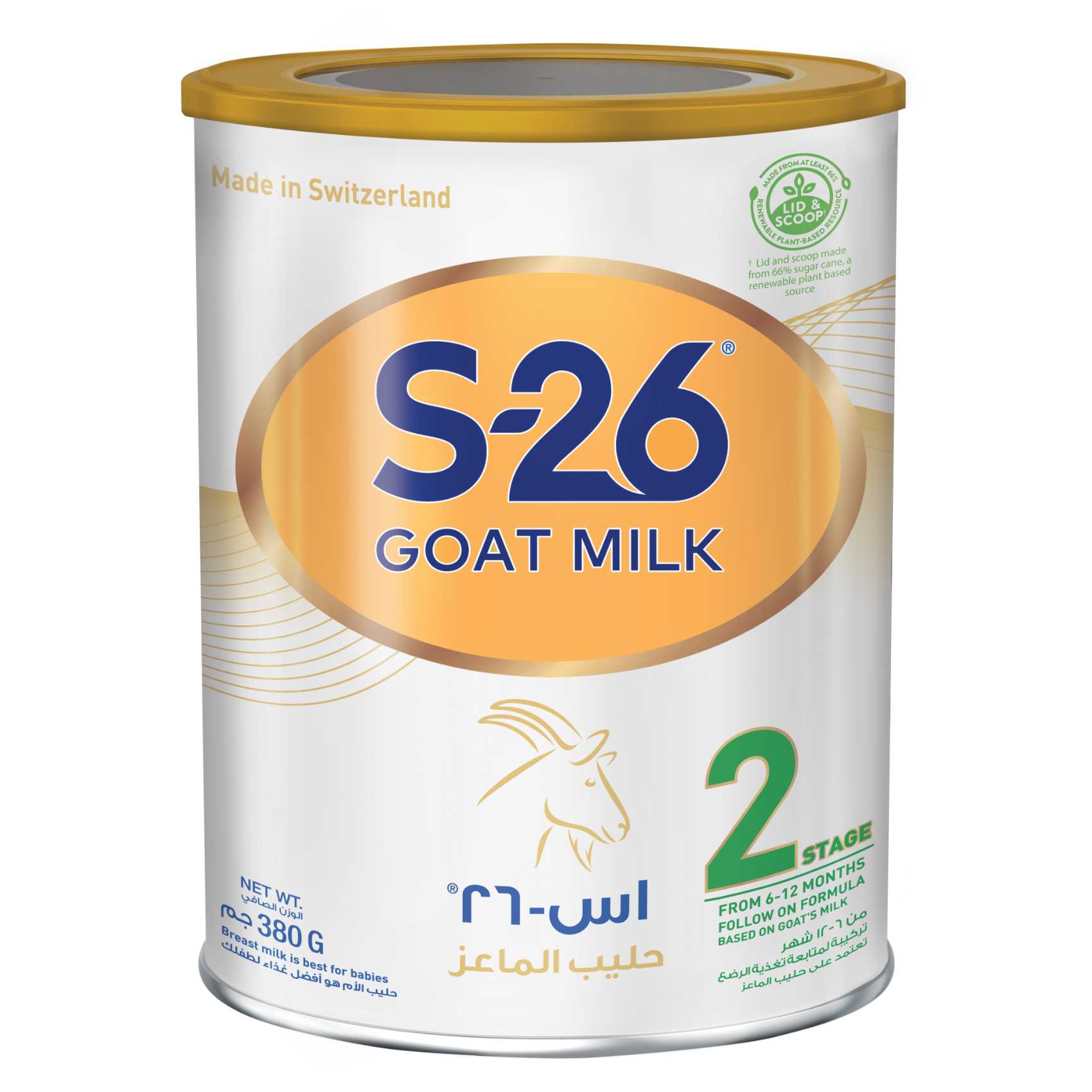 Wyeth Nutrition S-26 Goat Milk Stage 2 Formula 380g