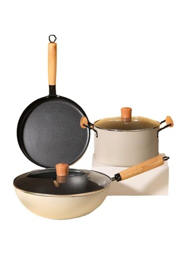 MMMA Non-stick Cookware Set Pots and Pans Set for Cooking - Ceramic Coating Saucepan, Stock Pot with Lid, Frying Pan