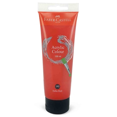 Faber-Castell Acrylic Color Paint Tube, India Red, 120ml