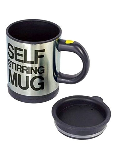 Steel Self Stirring Coffee Mug Multicolor 8.8 x 8.8 x 11.5cm