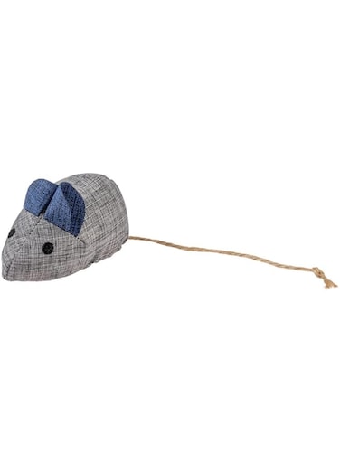 Duvo+ ECO Navy Mouse &amp; Catnip 8,5x4,5x6cm Blue/Grey
