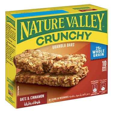 Nature Valley Crunchy Oats and Cinnamon Granola Bars, 42g Pack of 5