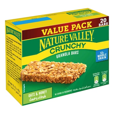 Nature Valley Crunchy Oats and Honey Granola Bars, 21g Pack of 20