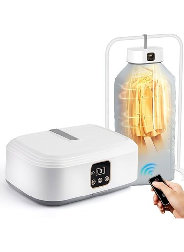 MOLOR Clothes Dryer, Mini Dryer Fit Apartment,Travel,RV,Portable Dryer Machine For Clothes With Timing Function Equipped,Easy to Use Dryer with Dryer Bag for Delicate Garments-Underwear-Clothes