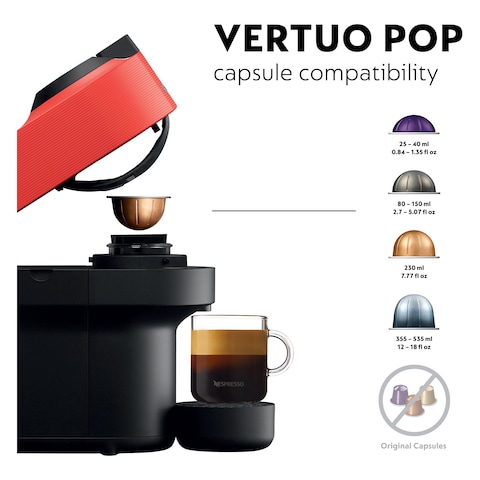 Nespresso&nbsp;Vertuo Next&nbsp;coffee machine by&nbsp;Nespresso, Cherry Red&nbsp;- UAE Version