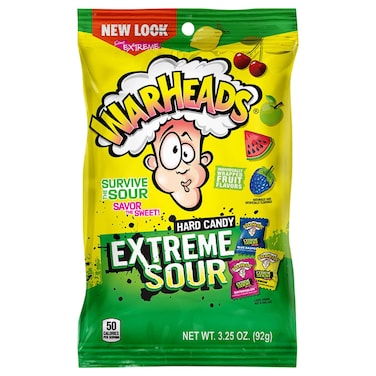 Warheads Extreme Sour Hard Candy, 92g