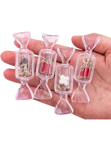 Tazweeq Candy Shaped Jewelry Box,Mini Candy Jewelry Organizer,Travel Jewelry Case,Present Decoration(50 Pcs)
