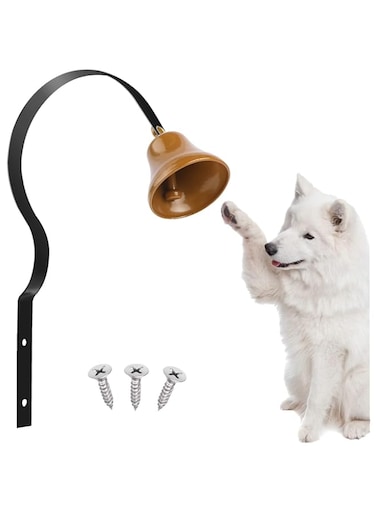 Dog Doorbell,Fixed Metal Dog Doorbell,Dog Bell for Door Potty Training,Bell for Dogs to Ring to go Outside,Manual Assemble Wall Mounted Dog Door Bell