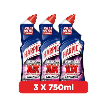 Harpic Lavender Toilet Cleaner 750ml Pack of 3