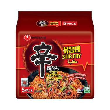 Nongshim Shin Ramyun Stir Fry Noodle 131g Pack of 5