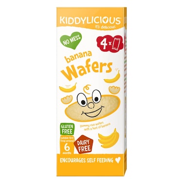 Kiddylicious Banana Wafers, 6 Months, 16g