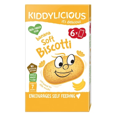 Kiddylicious Banana Soft Biscotti, 7 Months+, 120g