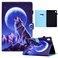 Protective Case For Lenovo Tab M10 HD 2ND X306X Sewing Pen Slot Leather Tablet Case (Night Wolf)