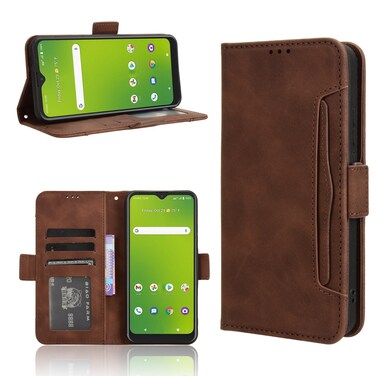 Protective Case For Cricket Icon5 Skin Feel Calf Texture Card Slots Leather Phone Case (Brown)