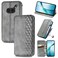 Protective Case For Nothing Phone 2a Plus Cubic Grid Pressed Magnetic Leather Phone Case (Gray)