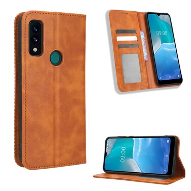 Protective Case For AT&amp;T Maestro 3 U626AA Magnetic Buckle Retro Texture Leather Phone Case (Brown)