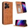Protective Case For TCL 503 Magnetic Buckle Retro Texture Leather Phone Case (Brown)