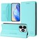 Protective Case For itel A70 RC01 Dual-Folded Magnetic Suction RFID Leather Phone Case (Mint Green)