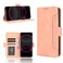 Protective Case For Sharp Aquos R8 Pro / Leica Leitz Phone 3 Skin Feel Calf Texture Card Slots Leather Phone Case Pink
