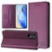 Protective Case For UMIDIGI Bison X20 RC01 Dual-Folded Magnetic Suction RFID Leather Phone Case Violet