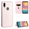Protective Case For UMIDIGI A3S Carbon Fiber Texture Horizontal Flip TPU + PC + PU Leather Case with Card Slot Pink