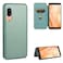 Protective Case For Sharp Aquos Sense 3 Lite Carbon Fiber Texture Horizontal Flip TPU + PC + PU Leather Case with Card Slot Green