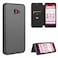 Protective Case For Kyocera Katan Sumaho 2  A001KC Carbon Fiber Texture Horizontal Flip TPU + PC + PU Leather Case with Card Slot Black