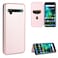 Protective Case For TCL 10 Pro Carbon Fiber Texture Horizontal Flip TPU + PC + PU Leather Case with Card Slot Pink