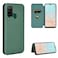 Protective Case For DOOGEE N20 Pro Carbon Fiber Texture Horizontal Flip TPU + PC + PU Leather Case with Card Slot Green