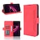 Protective Case For T-Mobile REVVL V+ 5G Skin Feel Calf Pattern Horizontal Flip Leather Case with Holder &amp; Card Slots &amp; Photo Frame Red