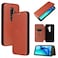 Protective Case For Blackview BV6300 Pro Carbon Fiber Texture Horizontal Flip TPU + PC + PU Leather Case with Card Slot Brown