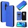 Protective Case For Blackview BV6300 Pro Carbon Fiber Texture Horizontal Flip TPU + PC + PU Leather Case with Card Slot Blue