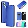 Protective Case For Oukitel C22 Carbon Fiber Texture Horizontal Flip TPU + PC + PU Leather Case with Card Slot Blue