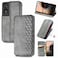 Protective Case For TCL 40 Nxtpaper 5G Cubic Grid Pressed Magnetic Leather Phone Case Grey