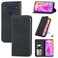 Protective Case For TCL 10L Retro Skin Feel Magnetic Horizontal Flip Leather Phone Case Black