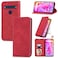 Protective Case For TCL 10L Retro Skin Feel Magnetic Horizontal Flip Leather Phone Case Red