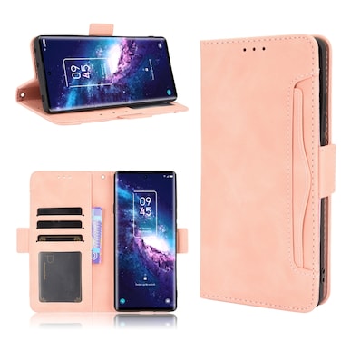Protective Case For TCL 20 Pro 5G Skin Feel Calf Pattern Horizontal Flip Leather Case with Holder &amp; Card Slots &amp; Photo Frame Pink