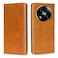 Protective Case For Itel RS4 4G Cow Texture Magnetic Leather Phone Case Light Brown