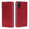 Protective Case For TCL 505 4G Cow Texture Magnetic Leather Phone Case Red