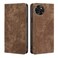 Protective Case For Itel S23 4G RFID Anti-theft Brush Magnetic Leather Phone Case Brown