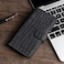 Protective Cover For Meizu 15 / 15 Plus Skin Feel Crocodile Texture Magnetic Clasp PU Leather Phone CaseBlack