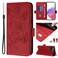 Protective Cover For Sharp Aquos R9 Embossed Rose RFID Anti-theft Leather Phone CaseRed
