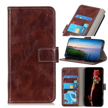 Protective Cover For Nothing Phone 1 Retro Crazy Horse Texture Horizontal Flip Leather Phone CaseBrown