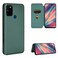 Protective Cover For Wiko View5 Plus Carbon Fiber Texture Horizontal Flip TPU + PC + PU Leather Case with Card SlotGreen